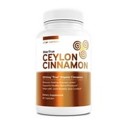 Arbor Nutrition Ceylon Cinnamon Capsules for Healthy blood sugar levels, Joint support, High blood pressure, Anti-inflammatory & a natural source of Antioxidants - 1200 MG per serving, 60ct