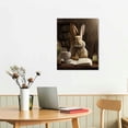 thumbnail image 2 of WERPE  Cute Rabbit Bathroom Wall Art - Farmhouse Style Animals Bathroom Wall Decor Black and White Canvas Wall Art Ready To Hang for Living Room,Bedroom,Bathroom Decor  12x16 in, 2 of 4