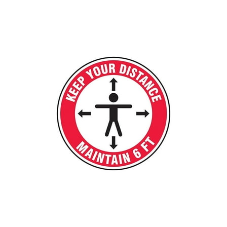 Manufacturer Varies Floor Sign, 12 in H, 12 in W, Vinyl, English, MFS345 MFS345