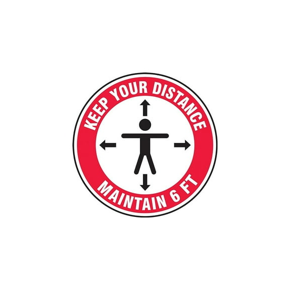 Manufacturer Varies Floor Sign, 12 in H, 12 in W, Vinyl, English, MFS345 MFS345