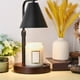thumbnail image 4 of Lámpara calentadora de velas con brillo y temporizador ajustables - Sin fundidor de cera de llama para decoración del hogar, lámpara de mesa regulable, metal negro, 15x15x23cm, 4 of 6