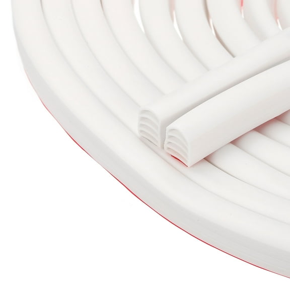 Uxcell Weather Stripping Door Seal Strip, Silicone D Shape Door Seal Strip, White