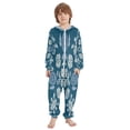 thumbnail image 2 of Soft Big Kids Onesie Pajamas Cozy Loose-Fit Jumpsuits for kids with Pockets for Christmas Lounge & Play Abstract Turtle Pattern, 2 of 8