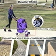 thumbnail image 7 of Dkelincs Pet Stroller- Folding Cat Stroller with Cup Holders, Waterproof, Purple, 7 of 7