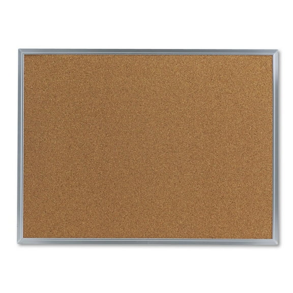 Universal 43612-UNV 24 in. x 18 in. Cork Bulletin Board - Tan Surface, Aluminum Frame