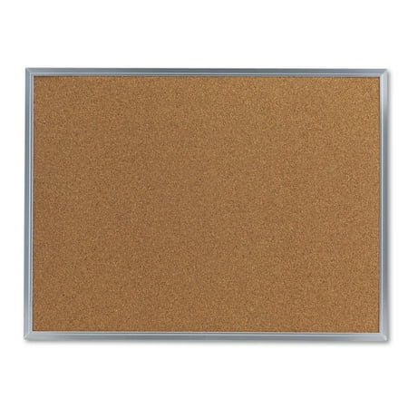Universal 43612-UNV 24 in. x 18 in. Cork Bulletin Board - Tan Surface, Aluminum Frame