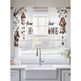 thumbnail image 5 of Bird Houses Sheer Curtains 2 Panels Set Sparrows Home Sweet Branch Star White Wood Grain Sheer Window Curtains Light Filtering Rod Pocket Voile Drapes for Bedroom Living Room 52"x45", 5 of 8