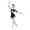 Black, variant on Kids Girls Rhythmic Gymnastics Ballet Jersey Lyrical Dance Dress Split Shiny Rhinestones Ballet Leotard Dress Purple 6