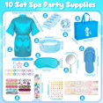 thumbnail image 4 of Kit de fiesta de spa Homewarm, 122 unidades, azules, para niñas, con batas de satén, 4 of 8