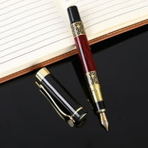 Dusknt Clearance Sale! Chinese Style Wood Grain Fountain Pen Yirtree Pen Vintage Collection with Ink Converter Smooth Writing Calligraphy Business Gift, 1*Chinese Style Wood Grain Fountain Pen