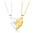 thumbnail image 1 of Collares para parejas para hombres y mujeres, collares con colgante de dos almas y un corazón, imán, 1 of 5