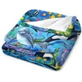thumbnail image 6 of Dolphin Blanket Dolphin Gifts for Girls Women Ocean Dolphin Throw Blanket for Kids Adults Soft Warm Cozy Fleece Blanket for Couch Sofa 40"x50", 6 of 6
