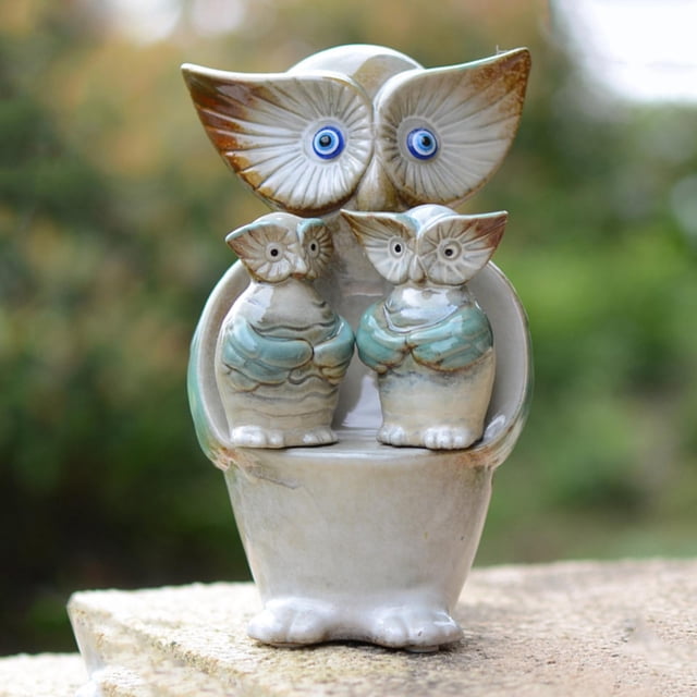Esculturas de jardín de resina perfecl 3 uds Estatuas de búho