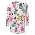 thumbnail image 4 of successthop Easter Clothes Women Bunny Casual 3/4 Sleeve Beach T Shirt Crewneck Top Loose Summer Vacation Clothes L, 4 of 5