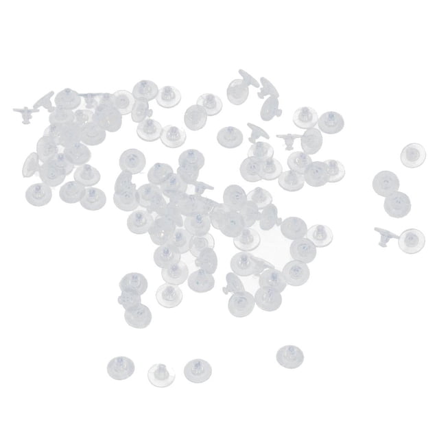 100Pcs Pendientes De Silicona Plug Stud Stoppers Resultados Post Back Backs Backing Sunnimix espaldas a granel