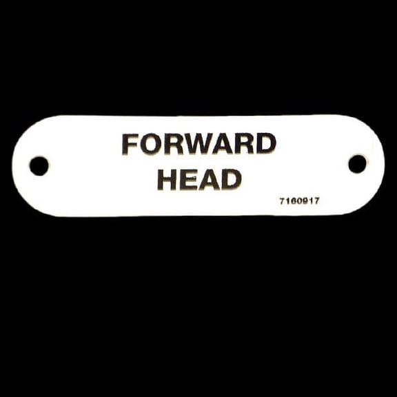 Carver / Marquis 7160917 "Forward Head Label" Boat Plastic Label