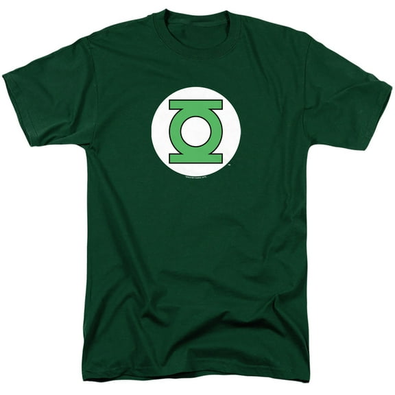 Trevco DCO262-AT-4 Dc & Green Lantern Logo-Short Sleeve Adult 18-1 T-Shirt, Hunter Green - Extra Large