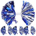 thumbnail image 1 of 4pcs Metallic Pom Poms for Team Spirit Cheering Dance Sports with Handle, 1 of 5