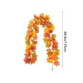 thumbnail image 3 of Fall Garland Decor - 68.9" Pumpkin & Maple Leaf Hanging Vine for Fireplace & Staircase, 3 of 7