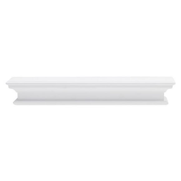 32 in. Classic White Floating Wall Shelf