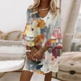 thumbnail image 5 of Robes d'Été à Fleurs Grande Taille pour Femmes Robe Boho Décontractée 1X-4X, 5 of 5