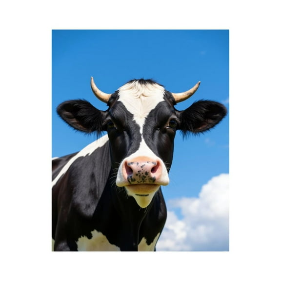 Paint by Numbers Kit for Adults, Black And White Cow Pasture Sky Paint by Numbers, Easy Paint by Numbers Kit for Adults Beginner, DIY Adult Paint by Number Kits on Canvas, 12x16in Home Decor