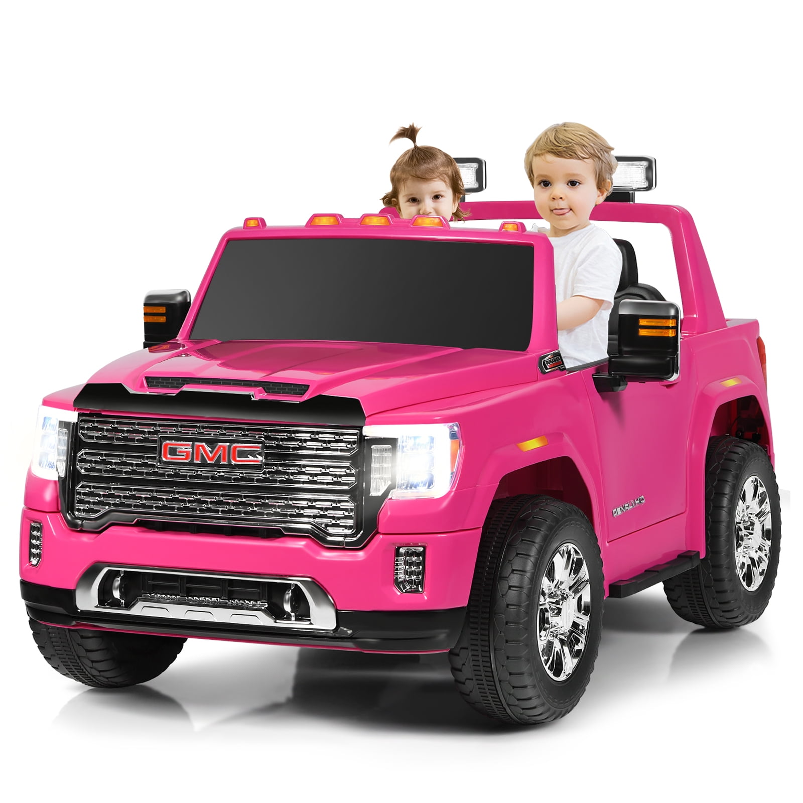 Topbuy 2Seater Licensed GMC Sierra Denali Kids Ride on Truck Electric Vehicle Pink Walmart Canada