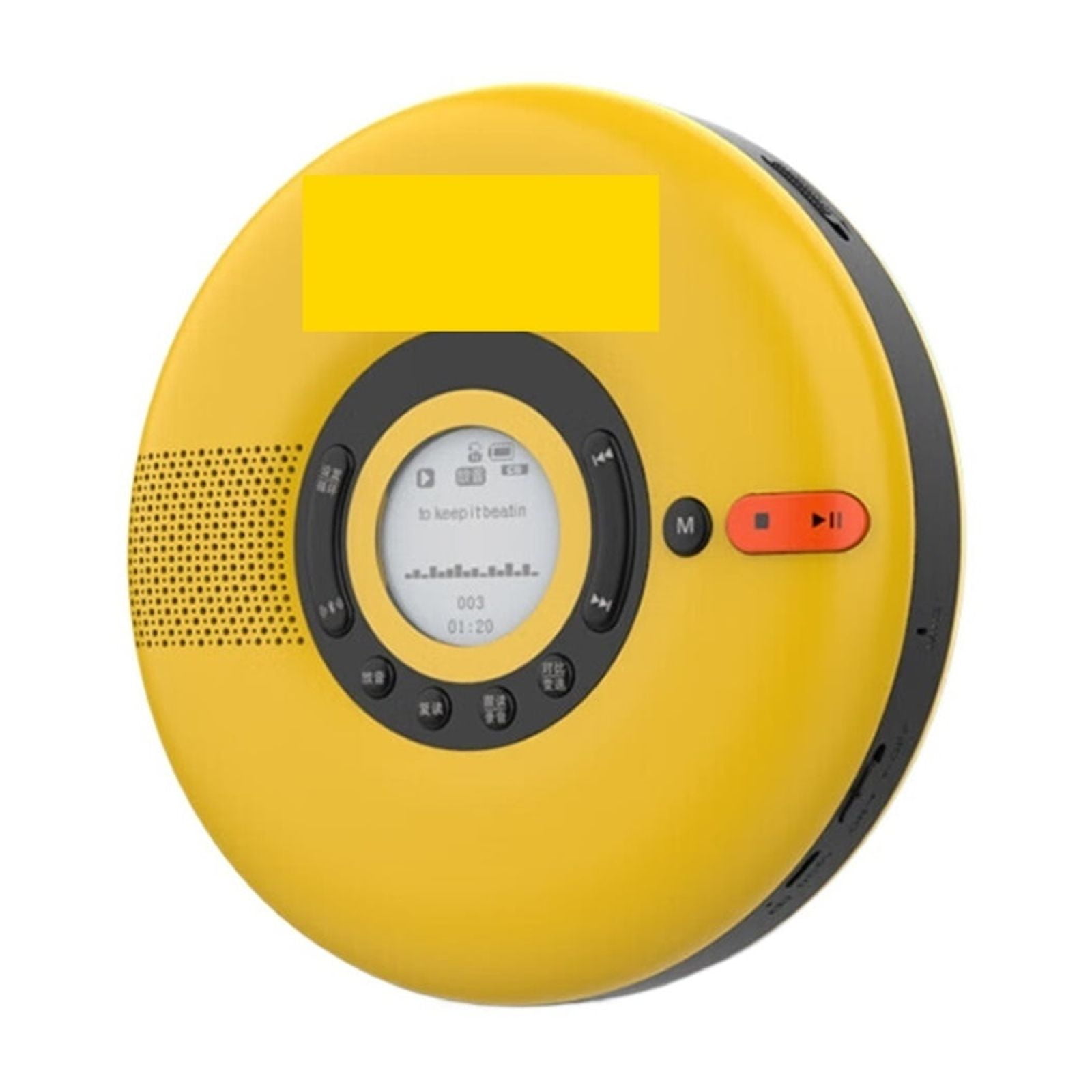 Portable CD Player with Bluetooth Speaker USB Playback Language Learning Repeater Audio Out ,Multi-Functional