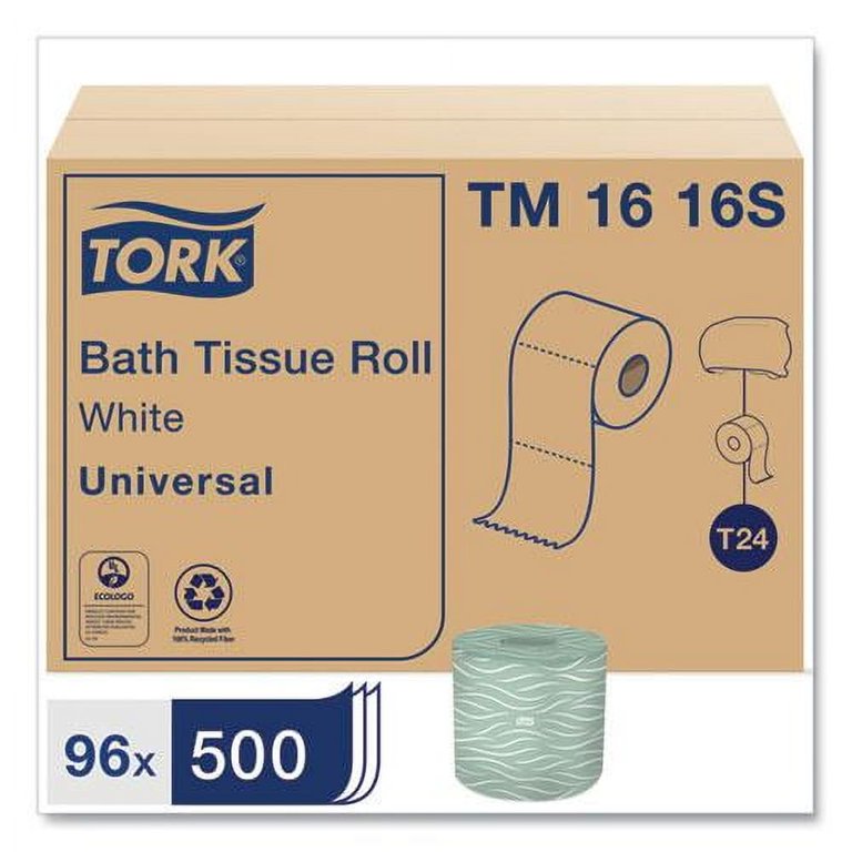 Tork Universal 2-Ply Standard Bulk Toilet Paper, Septic Safe, 500