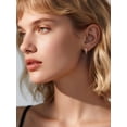 thumbnail image 3 of ChicSilver Huggie Earrings for Women 10MM White Gold Plated Hoop Earrings for Women Hypoallergenic Earrings, 3 of 10