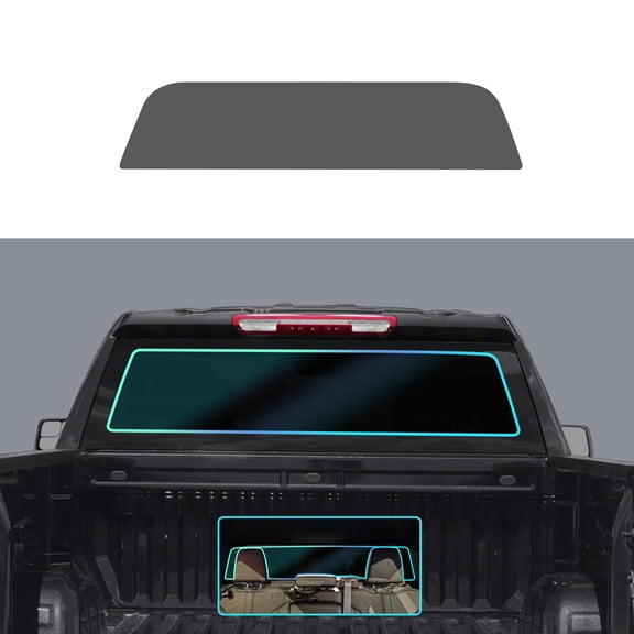 Pre-cut PVC Window Film Tint Kit for 2019-2024 Chevrolet Silverado 1500 Car Privacy Shield with 8% VLT for Rear Window, 1pcs