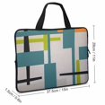 thumbnail image 2 of AWERP Abstract Teal Chartreuse Blue Green Grey Geometric Regular Laptop Handle Bag 15inch, 2 of 5
