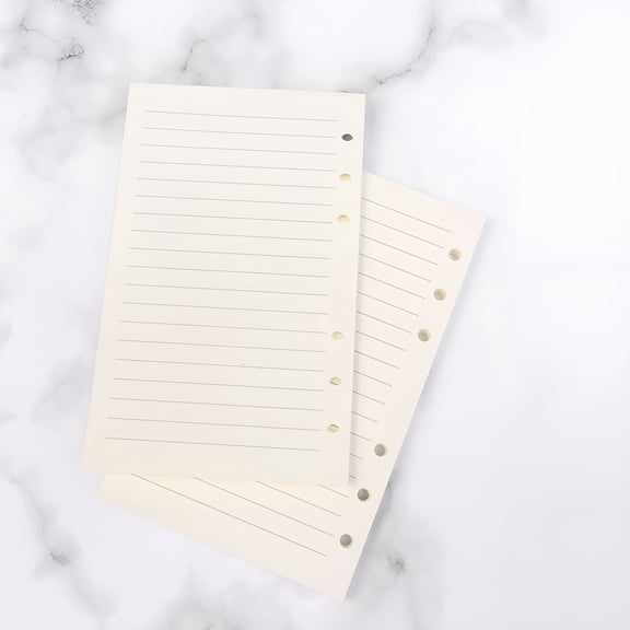 CCOCC Loose Leaf Filler Paper for Writing 80 Sheets with Transverse Line White Color Fits 6 Ring Notebook