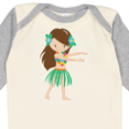 thumbnail image 4 of Inktastic Brown Haired Hula Girl Girls Long Sleeve Baby Bodysuit, 4 of 5