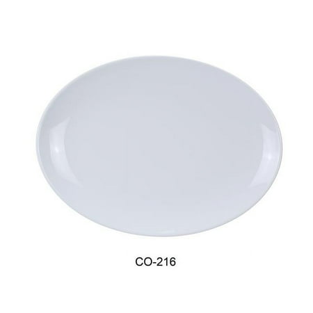 

Yanco CO-216 Coupe Pattern Oval Platter - Melamine White - 16 x 12 in. - Pack of 12