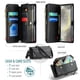 thumbnail image 3 of Funda tipo cartera para Samsung Galaxy S25 con bloqueo RFID, tarjetero, cremallera y ranura para billetes, correa magnética de piel sintética suave para el hombro, 3 of 10