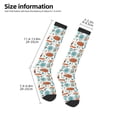 thumbnail image 4 of Fotbe Cute Tableware print Women's Men's Novelty Crew Socks Cotton Socks Knee High Socks for Walking,Running,Nurses,Pregnancy, 4 of 8