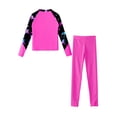 thumbnail image 4 of Yeahdor Kids Girls UPF 50 Rash Guard Swimwear Full Cover Swimsuit Long Sleeve Swim Shirts with Pants Set Hot Pink 10, 4 of 7