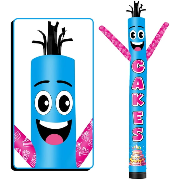 Cakes Inflatable Tube Man Wacky Wavy Dancing Guy for Outdoor Decoration Advertising Business Promotion (Blower Not Included)