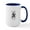 White/Navy Inside, variant on CafePress - Black Tricolor Corgi Mugs - 15 oz Ceramic Large White Novelty Mug