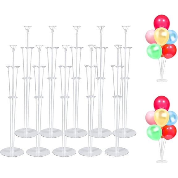 Balloon Stand Kit, Reusable Clear Balloon Stands for Table, Balloon Centerpieces for Tables for Birthday Party Wedding Graduation Decorations