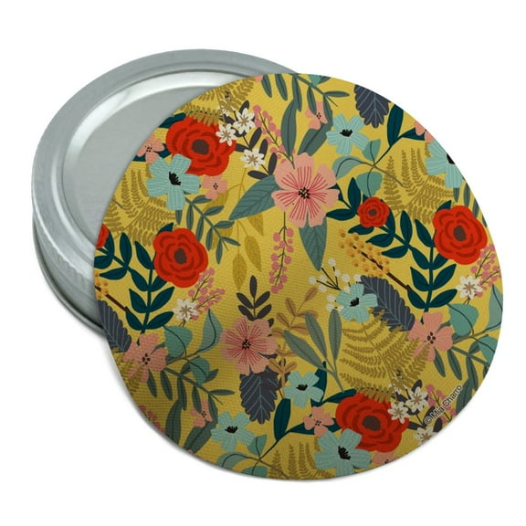 Laila Floral Pattern Round Rubber Non-Slip Jar Gripper Lid Opener