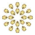 thumbnail image 1 of Unique Bargains 20Pack Teardrop Sew on Rhinestone - 14x10mm Glass Teardrop Crystal Rhinestones in Gold Prong Setting (Coffee), 1 of 7