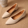 thumbnail image 2 of hopeusnice Women's Shoes Plus Size Available Low Heel Block Heel Stylish Look For Modern Fashion Needs Beige 36, 2 of 6