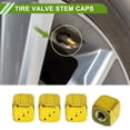thumbnail image 2 of Tire Valve Stem Caps Decorative Gold Tone Tyre Valve Dust Covers 7x16mm Plastic Copper 4 Pcs, 2 of 7