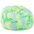 thumbnail image 2 of Jaxx Saxx 3 Foot Bean Bag Chair For Kids - Faux Fur - Fun Colors Firefly Yellow, 2 of 5