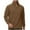 Khaki, variant on gbyLJF Men's Long Sleeve Quarter Zip Pullover Winter Fleece Stand Up Collar Sweatshirt Casual Solid Color Thermal Shirt