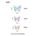 thumbnail image 3 of Jubipavy 12pcs 3D Butterfly Wall Stickers Home Decor Decor Decals Room Decoration Bedroom Party Wedding Decors Clearance, 3 of 7