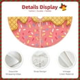 thumbnail image 5 of Balery Pink Ice Cream Printed Christmas Tree Skirt , Merry Christmas Party Christmas Tree Decoration,Adjustable Tree Skirt-36", 5 of 8