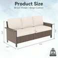 thumbnail image 2 of Yeahumalia 3-Seater Wicker Sofa with Cushions, Outdoor Patio Furniture, All-Weather Rattan Couch for Garden, Deck, or Backyard, 2 of 7